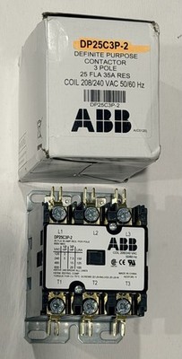 NEW ABB DP25C3P-2 DP CNTR 3P 25A 208/240/60