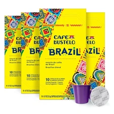 Caf Bustelo Espresso Capsules Dark Roast Coffee 40 Count Nespresso Compatible