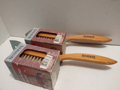 Symphony Stippling Paint Brush Natural Bristle Long Handle Large Tuft (Lot of 2)