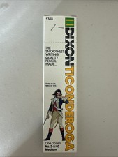 Vintage Dixon Ticonderoga Pencils #2 Medium 12  Pack 1388  Ethan Allen Hero