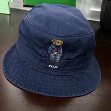 Polo Ralph Lauren Men s S/M Navy Blue Polo Bear Bucket Hat Embroidered