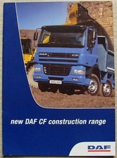 DAF CF CONSTRUCTION RANGE CF75 & CF85 Commercial Sales Brochure Apr 2002