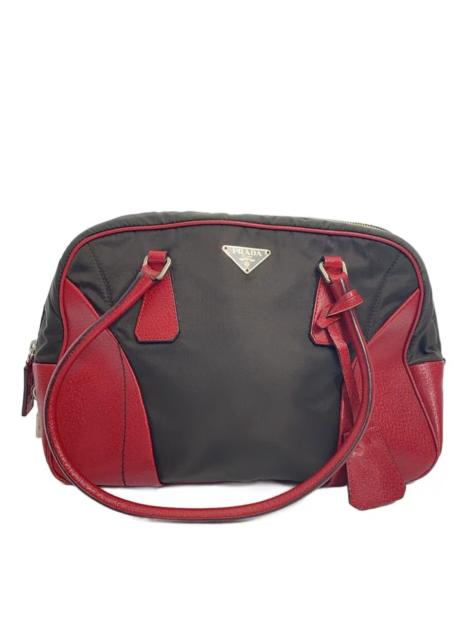 PRADA Mini Boston Bag in Red Nylon