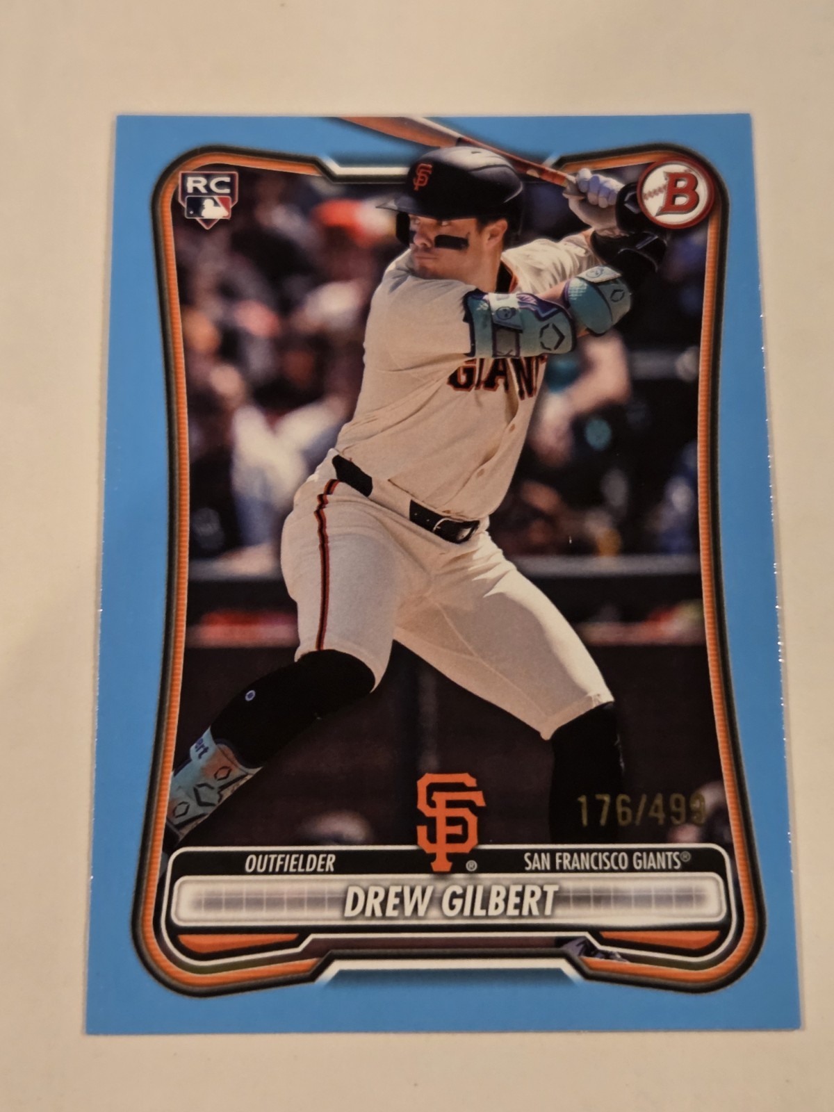 2026 Topps Bowman - Drew Gilbert #40 Sky Blue Border /499 (RC)