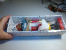 8" Christmas Nutcracker Soldier Wooden Decor Gift Red Black Sword