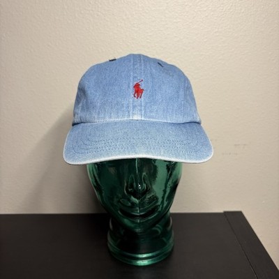 RRLお好きな方へ　90S Polo Ralph Lauren デニムキャップ Vintage 90s Polo Ralph Lauren Denim Jean Chambray Hat Sport RL