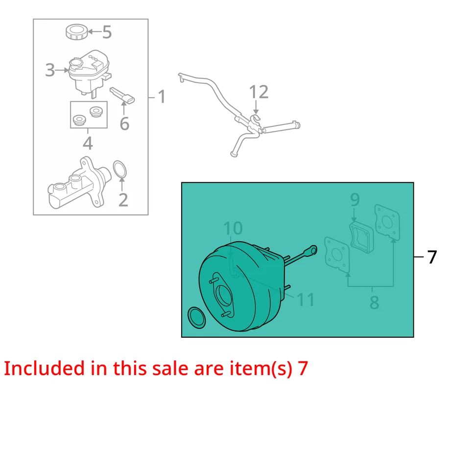 2010 Ford Flex Power Brake Booster OEM 87K milhas - LKQ411508953 - Imagem 4 de 4