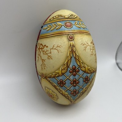 Vintage Vincenzo Barock Rokoko gemustert Metall Osterei Dose Geschenkbox