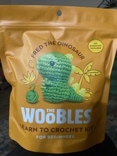 The Woobles Fred The Dinosaur Beginner Crochet Kit  Includes Everything NEW