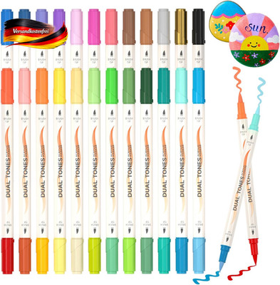 Shuttle Art 48 Farben Acrylstifte Für Steine Wasserfest, 24 Stück Steine Bemalen