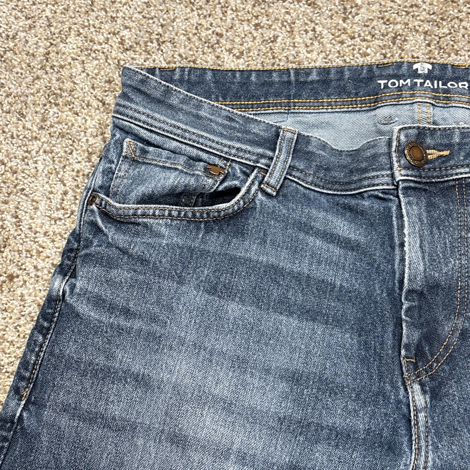 Tom Tailor Marvin Straight Jeans Mens 33/34 Medium Wash Fits 34 X 32 - View 3