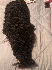 30 in brown Curly Human Hair Weft Extension Brazilian Hair for Women