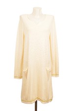 DDP Gurdun Sjoden Organic Cotton Ivory Dotted Dress Size M