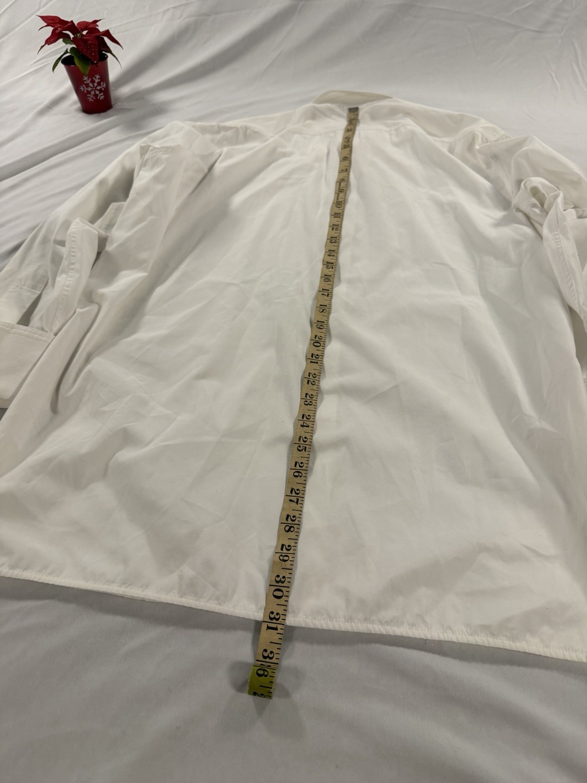 Helmut Lang Basic Oversized Button Up Shirt White… - image 7