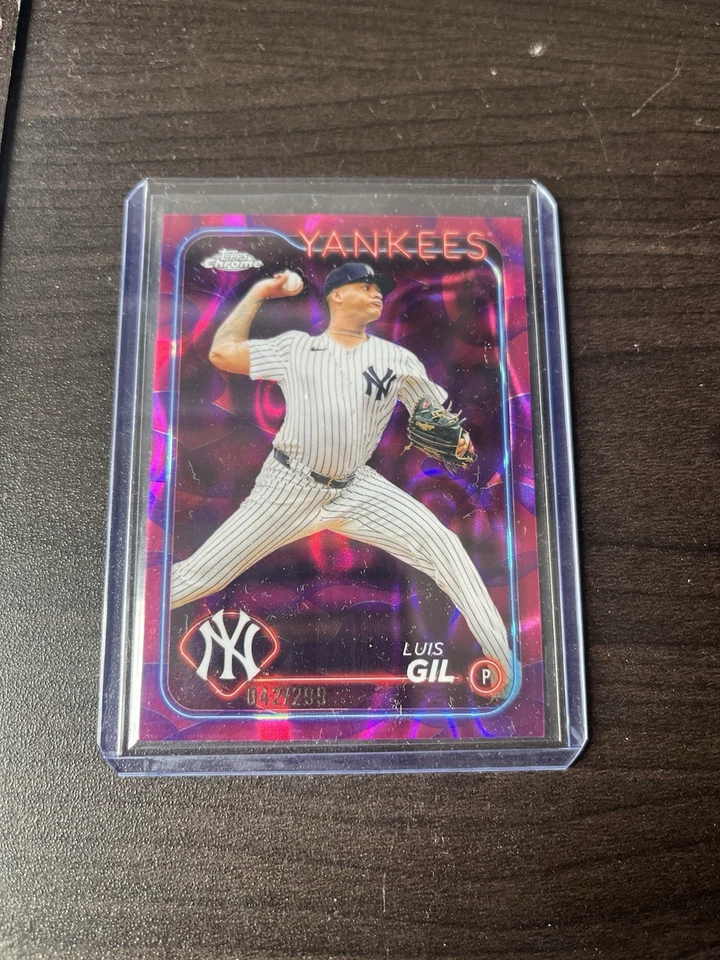 2024 Topps Chrome Update #USC160 Luis Gil Magenta / Purple Lava Lamp /299 - Image 4 of 4