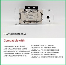 Granzon GPU Water Block For ASUS GeForce DUAL/ TUF RTX 3070 /3060Ti 8G GAMING