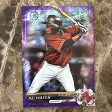 Jazz Chisholm 2017 Bowman Chrome Prospect Purple Shimmer Refractor GORGEOUS 🔥 