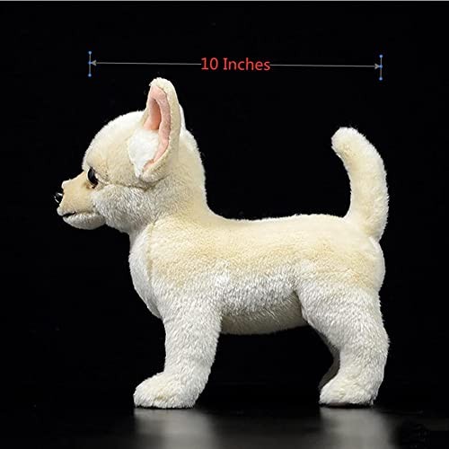 Simulation Welpe weiches Stofftier Plüschtier 10 Zoll lang, süß realistisch Chihuahua - Bild 3 von 6