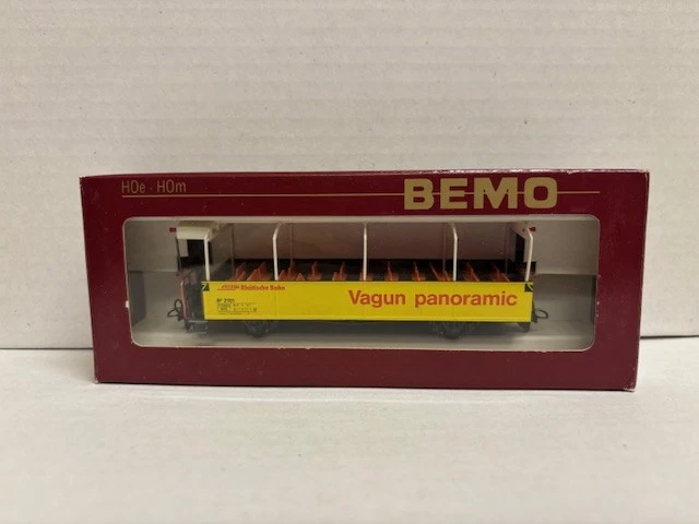 BEMO H0m B 2101 Aussichtswagen offen RhB Rhätische Bahn 3280 111