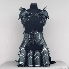 Medieval knight Steel Lady Cosplay Half Body Armor Suit | Fantasy Female Armor