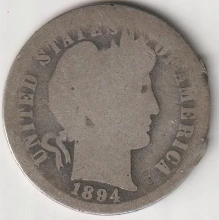 1894-O Barber Dime — photo from another recent sale
