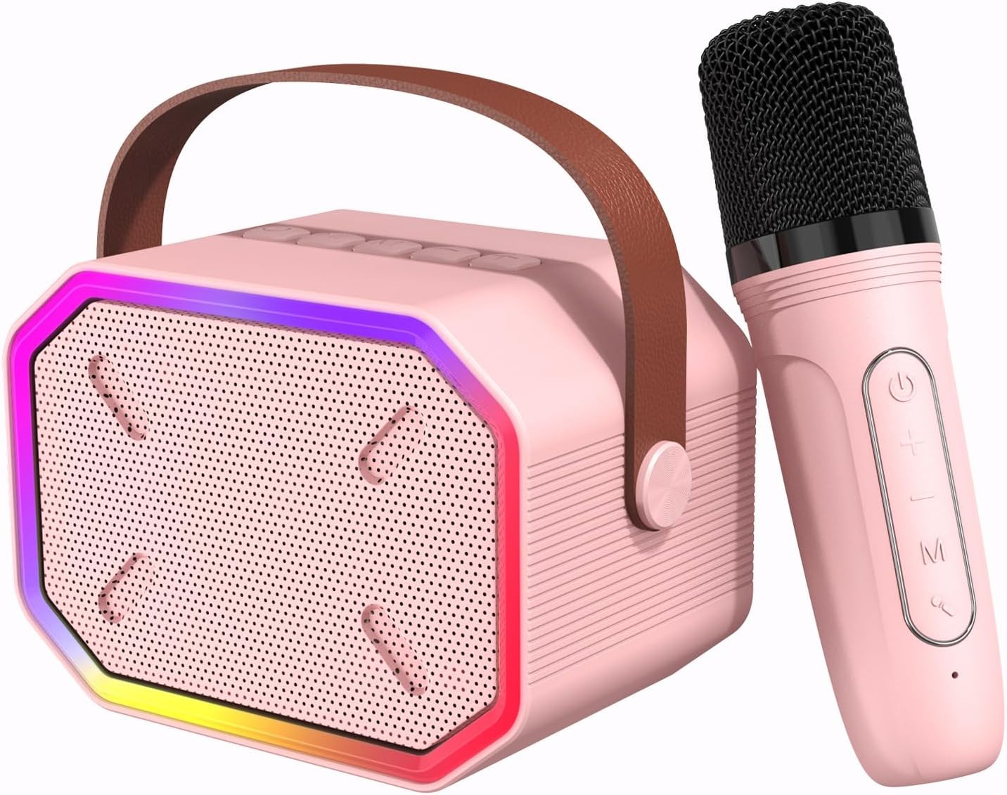 Karaoke Machine for Kids, Portable Bluetooth Speakers with Wireless Microphone K