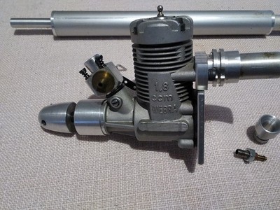 Webra Speedy 1,8ccm incl Rc Vergaser, Venturi u. Auspuff. Rückwandbefestigung