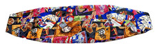 vintage Nicole Miller 100 silk classic baseball theme cummerbund rare pattern