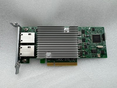 SUPERMICRO 2x 10GbE RJ45 Intel X540 Network Card AOC-STG-i2T Rev. 2.01 Short Bra