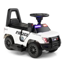 Kids Ride On Police Car, 6V Battery Powered Electric Toy Car w/Real Megaphone...