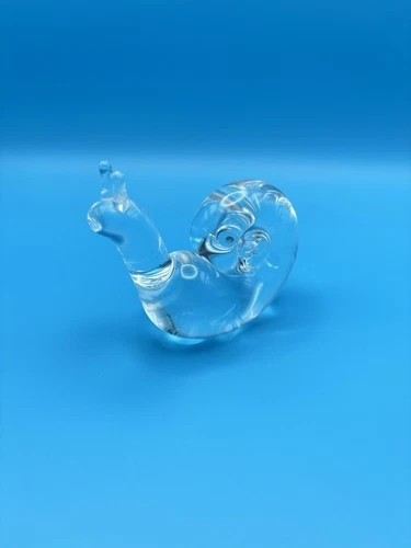 Steuben Glass Snail Figurine Vintage Crystal, David Hills Collectible