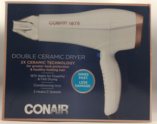 Conair Double Ceramic Technology Hair Dryer, Frizz Fighting  Ionic Conditioning