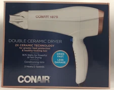 Conair Double Ceramic Technology Hair Dryer, Frizz Fighting & Ionic Conditioning