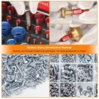 55PCS Nut & Bolt Thread Checker Metric SAE Thread Gauge Set Size Finder