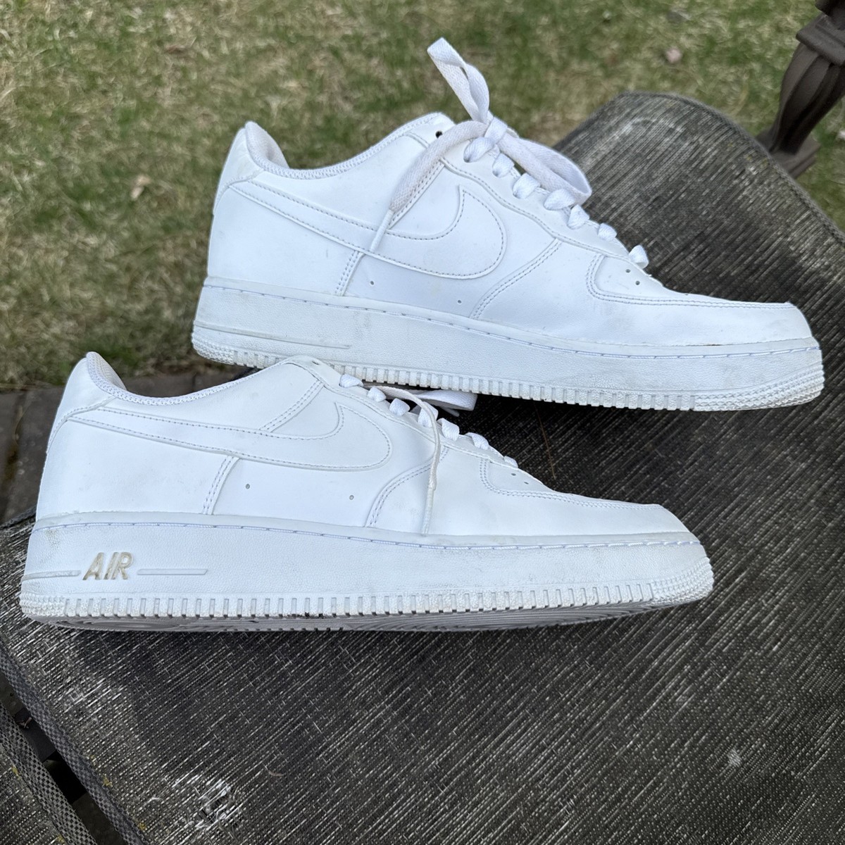 Nike Air Force 1 AF-1 '82 White/Gold, Men's 10.5 Low Top Sneaker