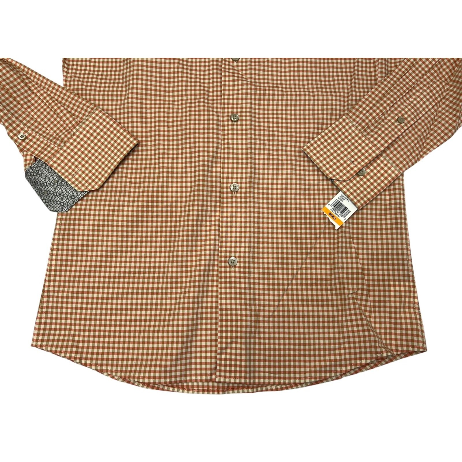 NWT Van Heusen Studio Men's Dress Shirt Slim Fit Long Sleeve Button Checked thumbnail 13