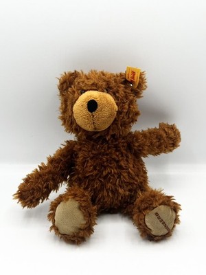Steiff brauner Teddybär weiches Kuscheltier Plüschtier gelbes Etikett 9 Zoll Andenken 