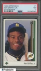 1989 Upper Deck Star Rookie #1 Ken Griffey Jr Mariners RC HOF PSA 7 NM