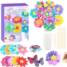 Poke in Fun Art Flower Craft Kits for Kids,Arts and Crafts for Kids,Mess Free Ki