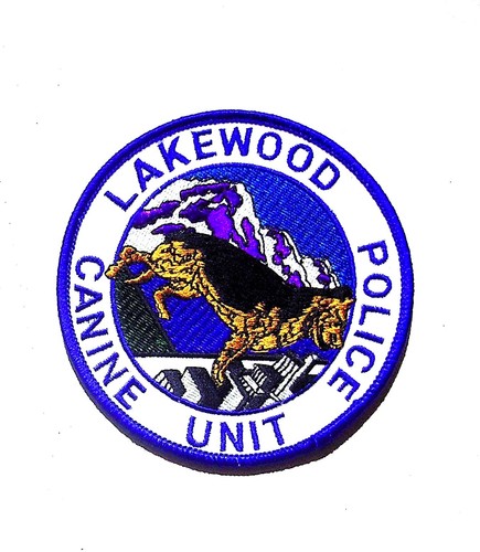 Lakewood Police Canine Unit K-9 Colorado Sew-On Patch Dog Embroidered Uniform