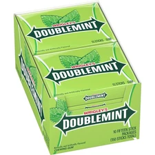 WRIGLEY'S DOUBLEMINT Mint Gum Chewing 15 Count (Pack of 10), Assorted 
