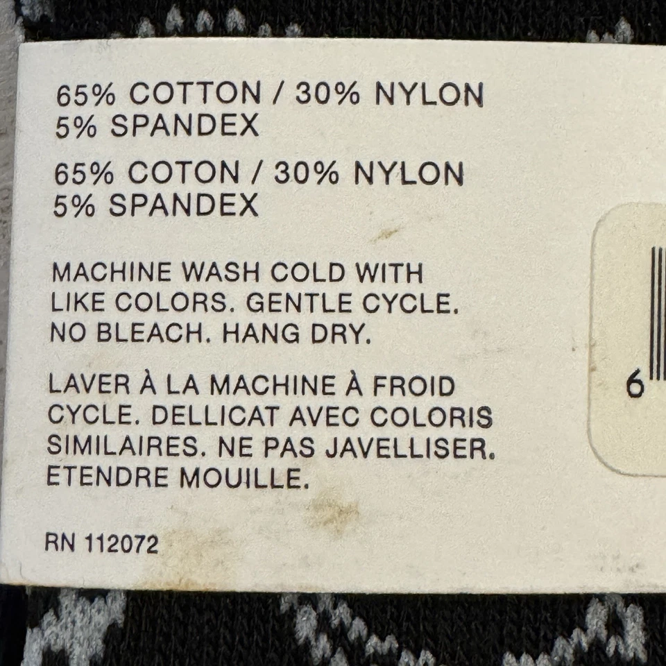 Calcetines Anne Klein negros con estampado de cachemira para mujer talla 9-11 mezcla de algodón Foto 4 de 4