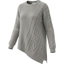 Tommy Bahama Sweater Girls M 7/8 Gray Excellent Asymmetrical Cable Knit Sparkle