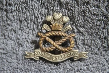  British Army Uniform Cap Badge,The North Staffordshire Regiment    