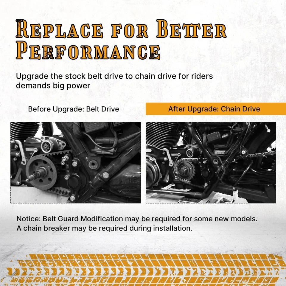 Chain Drive Transmission Sprocket Conversion Kit for Harley 2009-up Street Glide - Image 4 of 4