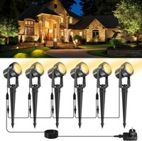 6Er Gartenleuchte Strom Led Gartenstrahler Mit Erdspieß AußEn Gartenbeleuchtung