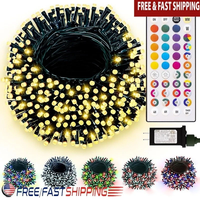 Color Changing LED String Lights W/ Timer Remote Indoor Outdoor Decoration New