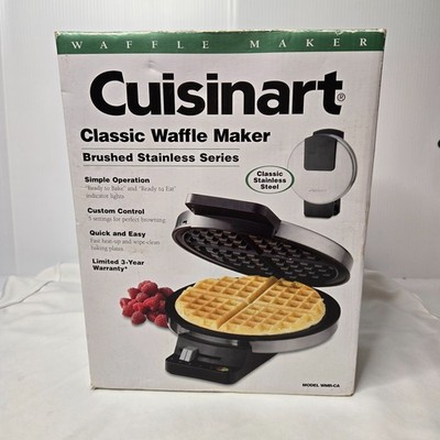 Cuisinart WMR-CA Classic Round Waffle Maker Brushed Stainless Steel 5-Setting