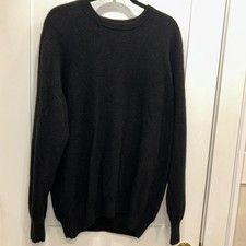 Nadaam Men  s XXL Black 2 Ply Cashmere Crew Neck Sweater Super Soft Perfect Cond