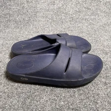 Oofos Ooahh Sport Recovery Slides Mens Sz 6 Womens Sz 8 Navy Blue